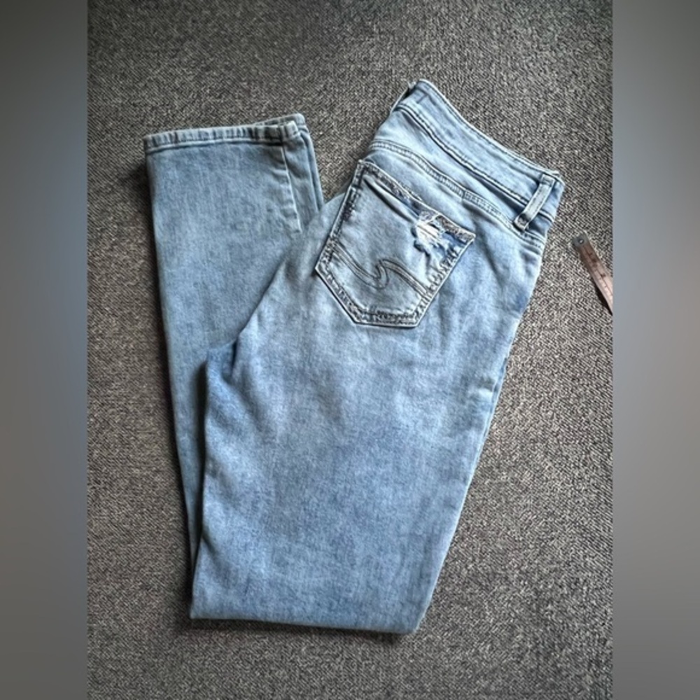 Silver Jeans Elyse Straight Light Blue Denim